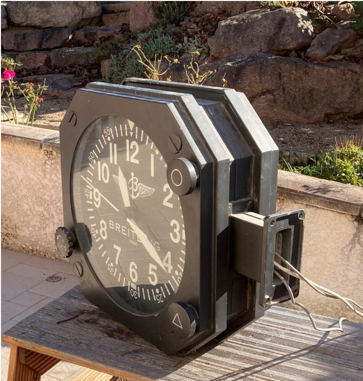 1990s Breitling Geneva official dealer illuminated clock double