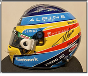 2021 Fernando Alonso race used Helmet signed