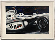 Coulthard McLaren painting after Peter Eisenreich - Formula 1 Memorabilia