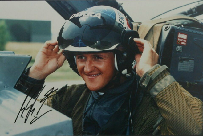 bell fighter jet helmet 1994 Michael Schumacher Tornado jet fighter Bell helmet – Formula 1 Memorabilia