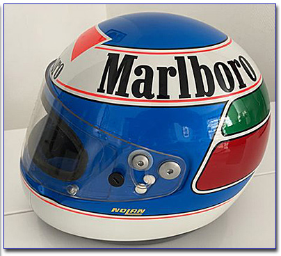 1990 Gianni Morbidelli test used helmet – Formula 1 Memorabilia 1990 Gianni Morbidelli test used helmet – Formula 1 Memorabilia