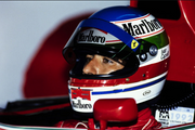 1992 Ivan Capelli Signed Race Used Ferrari Arai F1 Visor