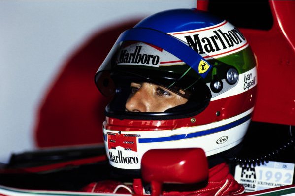 arai f1 helmet 1992 Ivan Capelli Signed Race Used Ferrari Arai F1 Visor – Formula 1 Memorabilia