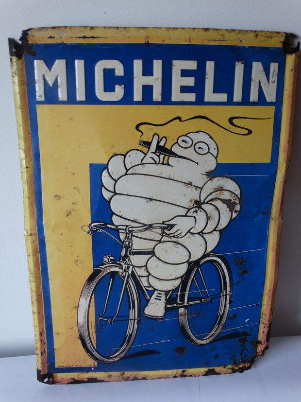 1930s original Michelin Bibendum metal plate