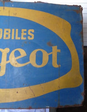 1930s Peugeot official dealership vinatge sign