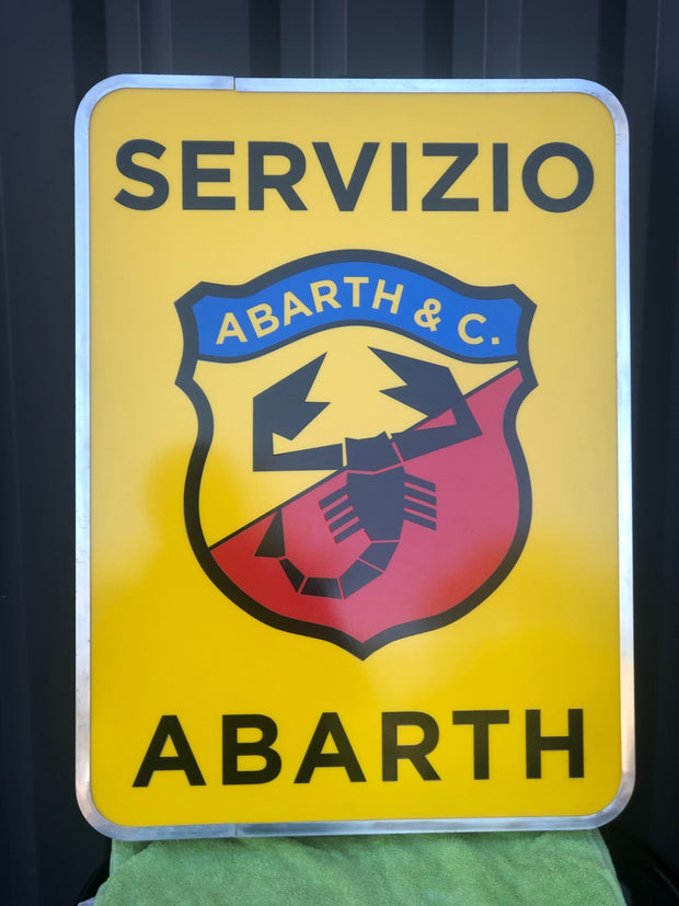 1990s Abarth Servizio official dealership neon sign