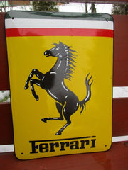 Ferrari dealer porcelain enamel Sign by Pyromal - Formula 1 Memorabilia
