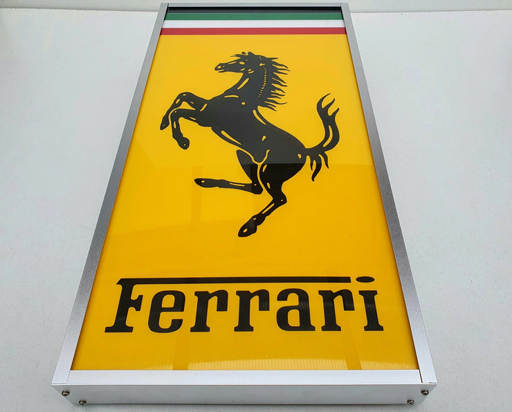 2010s Ferrari dealership illuminated LED sign