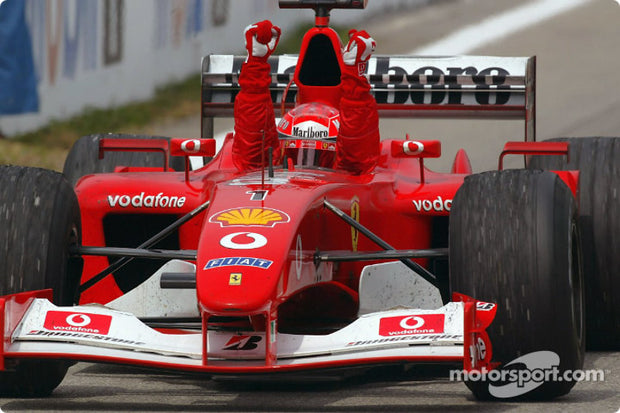 2002 Michael Schumacher Schuberth Ferrari visor signed