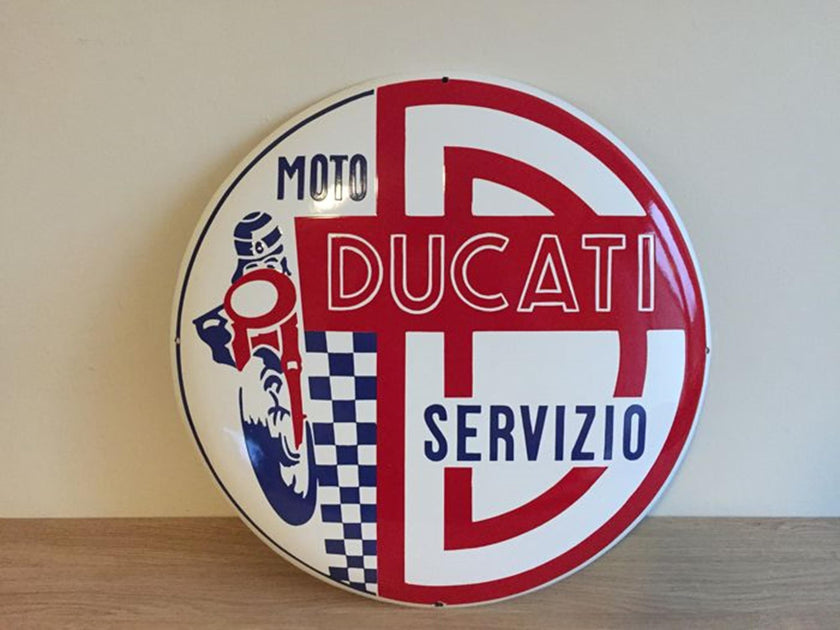 RARE DUCATI Sign Enamel Porcelain Service Dealership – Formula 1 ...