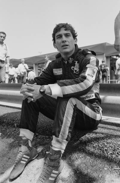 1985 Ayrton Senna Belgium GP race used shoes Signed