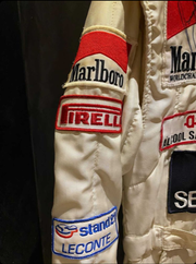 1984 Ayrton Senna promotional Toleman suit signed