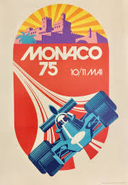 1975 Monaco GP original official poster - Formula 1 Memorabilia