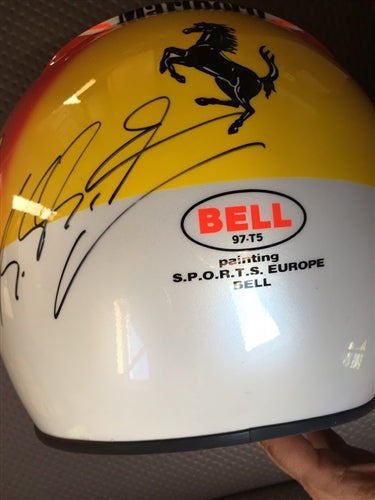 1997 Michael Schumacher Bell Fiorano Dominator test helmet signed - Formula 1 Memorabilia