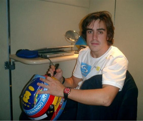 2004 Fernando Alonso race used Helmet - Formula 1 Memorabilia