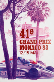 1983 Monaco GP original official poster - Formula 1 Memorabilia