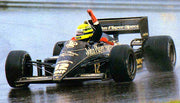 1985 Ayrton Senna race used shoes Signed - First Senna win - Formula 1 Memorabilia
