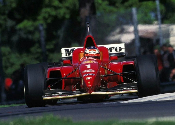 1996 Michael Schumacher Bell Ferrari visor signed