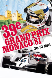 1981 Monaco GP original official poster - Formula 1 Memorabilia