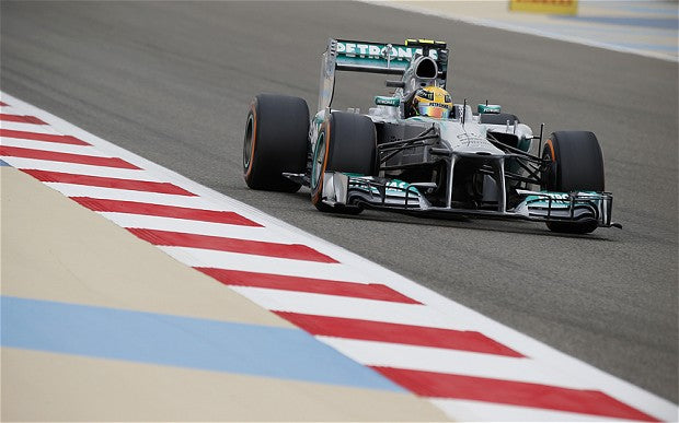 2013 Lewis Hamilton test race used Puma gloves - Formula 1 Memorabilia