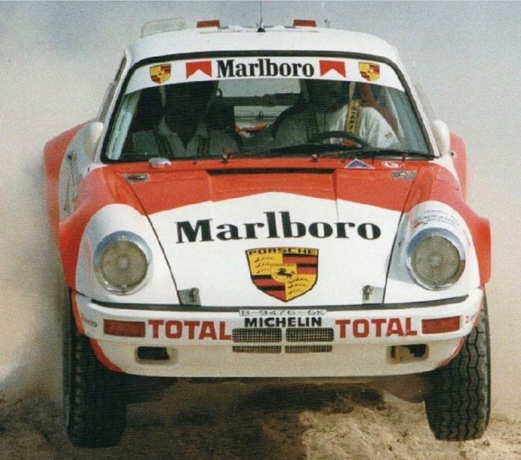 1980 Porsche 911 RS Marlboro Rally car front bonnet