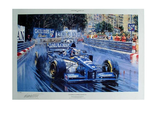 Grand Prix Automobile De Monaco autographed by Panis by Nicolas Watts - Formula 1 Memorabilia